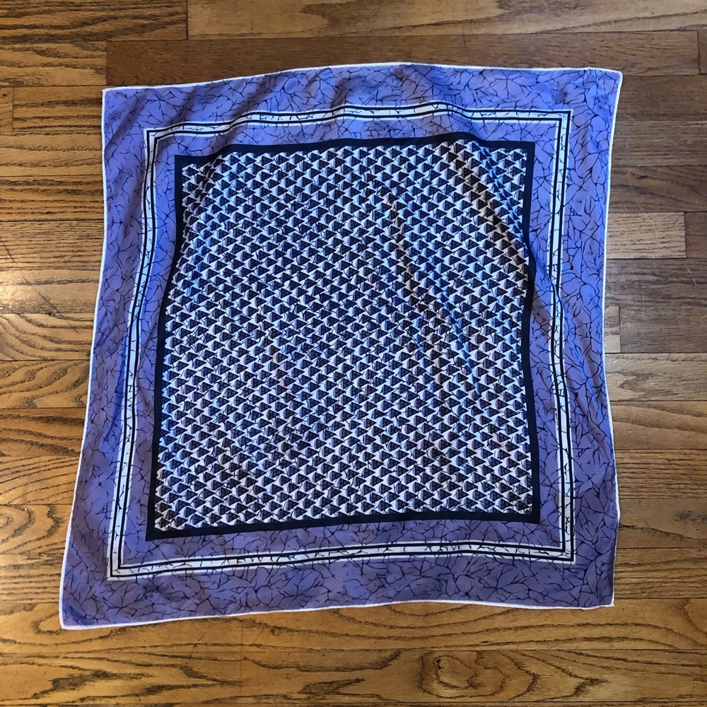 Large Silk Vintage Handkerchief